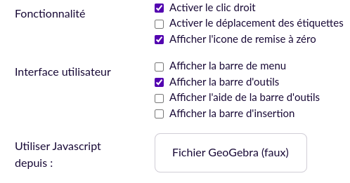 Choix de l&#39;activité