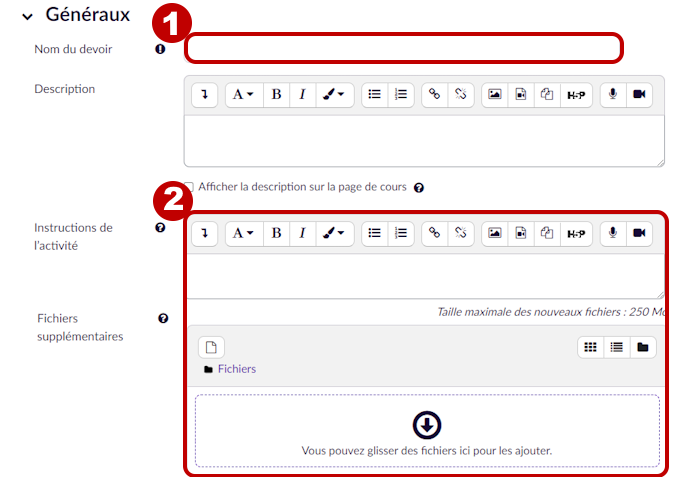 devoir consignes