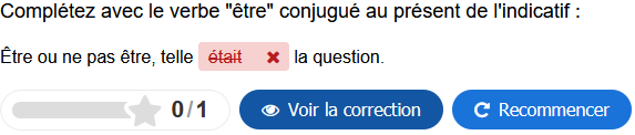 Un exemple de réponse fausse