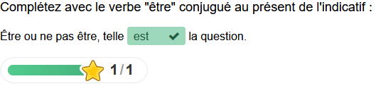 Un exemple de réponse juste