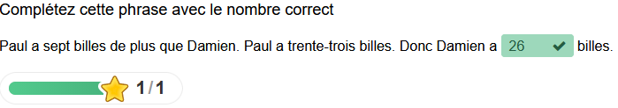 Un texte à trous qui accepte plusieurs réponses correctes