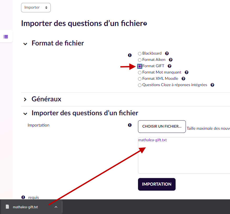 banque de questions